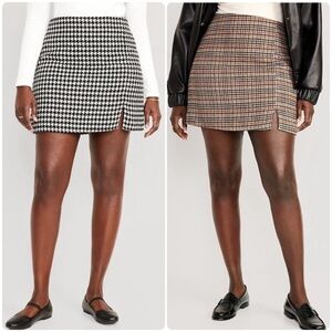 OLD NAVY High Waisted Mini Skirt Plaid Houndstooth